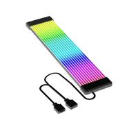 NbgrvB Câble d'alimentation ARGB flexible 5 V 3 broches en silicone pour carte mère, CPU PC, boîtier blanc (noir)