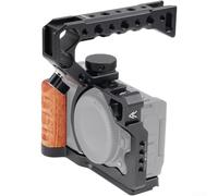 NbgrvB Cage pour caméra pour aluminium pour Nikon ZR avec Plaque pour arca - Compatible pour stabilisateur pour dji et Trépied, pour prise Verticale Rapide, 14.7cm (Cage w/Top Handle)