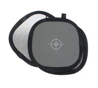 NbgrvB Carte d'équilibre pliable 30 cm gris et blanc, réflectivité 18 % avec sac de transport, pour appareil photo reflex numérique, vidéo, cinéma et studio pour plaque de mise au point