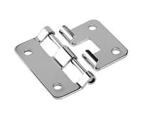 NbgrvB Charnière détachable à crochet pour mallette de vol et mallette d'instruments 56 x 56 x 30,5 x 43,5 mm en fer plaqué argent chromé