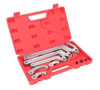 NbgrvB Clé à molette réglable pour tuyaux et systèmes de chauffage à tête ronde carrée Argenté