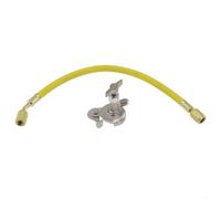 NbgrvB Climatiseur pour robinet de réservoir et tuyau de recharge de réfrigérateur avec kit de valve en acier inoxydable et construction, pour systèmes R12 R22 R134, longueur du tuyau de 30 cm