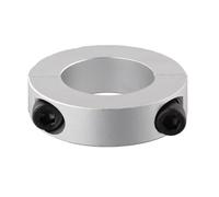 NbgrvB Collier de serrage à double axe fendu 45 mm 50 mm 55 mm 60 mm en alliage d'aluminium pour bague avec vis encastrées Argenté 50 mm
