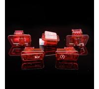 NbgrvB Commodo pour moto 5 Interrupteur Guidon 22mm pour clignotant Klaxon Étanche ABS pour Scooter pour quad(red)