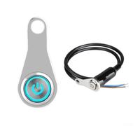 NbgrvB Commutateur LED Auto-Bloquant Métal pour Moto(Blue)
