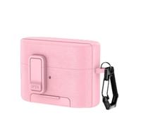 NbgrvB Coque antichoc pour écouteurs Sony WF-1000XM6 avec support de verrouillage et mousqueton, rose, Texture en cuir litchi
