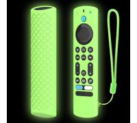 NbgrvB Coque en silicone compatible avec TV 4K pour télécommande Max Voice - Design léger, résistant aux chocs et antidérapant pour une prise en main facile - Avec cordon de serrage - Vert lumineux