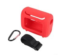 NbgrvB Coque souple en silicone pour JBL Go 5 Full Access(Rouge) | Matériau absorbant les chocs, découpes précises, accès complet aux boutons, résistant à la poussière, finition noire élégante