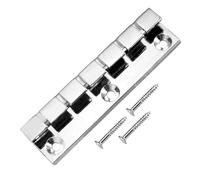 NbgrvB Cordier de guitare électrique en chrome, noir ou doré - Convient pour 6, 7 ou 12 cordes pour guitares plates avec vis incluses 6 cordes