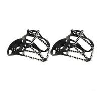 NbgrvB Couvre-chaussures d'extérieur robustes avec motif crampons antidérapants pour randonnée, marche et traction sur neige, noir, taille unique
