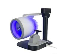 NbgrvB Creative Engine Bureau avec lumière flamme brumisateur - Ventilateur de refroidissement turbo alimenté par USB pour chambre à coucher, bureau, décoration de table, 20 x 20 x 23 cm (bleu)