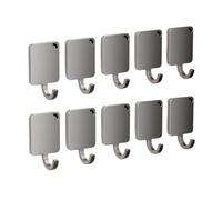 NbgrvB Crochets magnétiques solides pour réfrigérateur et surfaces | Lot de 10 ceintures à crochet magnétique pour ustensiles - Installation sans outils - Gain de place