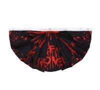 NbgrvB Drapeau plissé d'Halloween 0,5 x 0,9 m en polyester à suspendre avec motifs classiques citrouille fantôme pour cour, jardin, fête, utilisation en extérieur et intérieur (couleur comme indiqué)