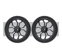 NbgrvB Easywheel Roue de rechange de 82 mm pour vélo pliant Brompton, roue de sécurité en alliage d'aluminium avec anneau en caoutchouc, largeur 11,5 mm, paire de 112 g, compatible avec les modèles LP