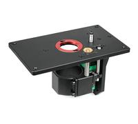 NbgrvB Élévateur de défonceuse avec base fixe pour table en alliage d'aluminium inversé de 65 mm, déplacement de 0 à 57 mm, système de rail silencieux pour une épaisseur de planche de 25 à 50 mm