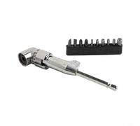 NbgrvB Embout de tournevis 105 à angle droit avec tige hexagonale pour accéder aux coins serrés, construction métallique, argent