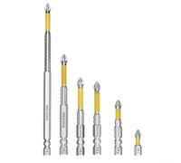 NbgrvB Embout de tournevis cruciforme PH2 antidérapant pour perceuse électrique ou outil à main en acier trempé résistant à l'usure Design haute adhérence 25-150 mm Gamme de tailles pour perceuse à