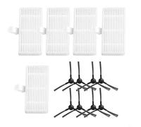 NbgrvB Ensemble brosse latérale et filtre pour robot aspirateur Cecotec Conga 999 X-Treme, 8 brosses + 5 filtres