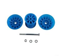 NbgrvB Ensemble de rouleau d'arc en polyuréthane bleu de 10,2 cm pour remorque de bateau, kit de rouleau de quille avec fixations pour petits navires, voiliers, rangement de bateaux à voile, 18,7 x 10