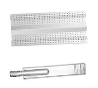 NbgrvB Ensemble plaque chauffante et brûleur en acier inoxydable de 40,6 cm pour barbecue à 3 brûleurs - Brûleur robuste et bouclier thermique de 40,6 cm pour barbecue à 4 brûleurs - Kit de pièces de