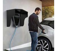 NbgrvB EV - Housse de protection résistante aux intempéries en alliage d'acier pour point de charge de véhicule électrique, kit de protection contre la pluie et le soleil, noir, 44 x 28 x 28 cm