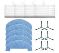 NbgrvB Filtre de rechange, chiffon de nettoyage et brosse latérale pour aspirateur robot Mamibot EXVAC700 et Pioneer - 4 filtres, 5 chiffons, 6 brosses latérales