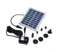 NbgrvB Fontaine solaire DC 4,5-12 V 5 W, 150 L/H Kit de circulation d'eau à haut débit pour bassin d'oiseaux, panneau 9 V avec 60 cm pour hauteur de pulvérisation maximale