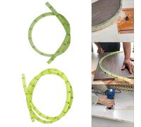 NbgrvB Gabarit courbe flexible pour le travail du bois Bande de profilage 1M ou 2M PU Guide avec bague en laiton Forte résilience pour chemin de coupe de routeur - Vert