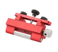 NbgrvB Gabarit d'affûtage réglable pour lames de rabot de 5 à 66 mm | Lames en alliage d'aluminium et métal - Guide d'affûtage avec rouleau élargi pour meulage précis des bords - Rouge et noir
