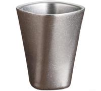 NbgrvB Gobelet isotherme en métal 250 ml résistant aux rayures Gris | Technologie sous vide à double paroi, garde les boissons froides, poignée résistante à la chaleur, capacité de 250 ml