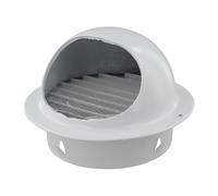 NbgrvB Grille d'aération murale ronde en acier inoxydable avec grille d'aération extérieure en maille pour hotte de cuisine, salle de bain, sécheuse conduit de 50 à 200 mm, blanc 150
