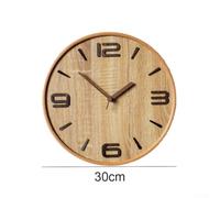 NbgrvB Horloge Murale pour bois 30cm Silencieuse Style pour rétro pour français pour Salon Cuisine pour déco Rustique MDF(A)