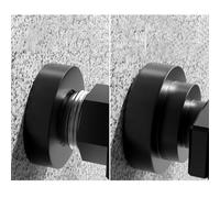 NbgrvB Housse décorative pour pommeau de douche, réglable de 0 à 23 mm de hauteur, rosace en cuivre épais, plaque murale élégante résistante à la rouille pour salle de bain, noir