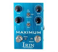 NbgrvB IRIN Overdrive Distortion Pédale d'effets pour guitare avec 10 bandes pour égaliseur, en alliage d'aluminium Stompbox d'entraînement de la guitare pour la performance, bleu A (B)