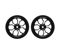 NbgrvB Jeu de roues de 82 mm pour vélo pliable Brompton, alliage d'aluminium solide pour pneus de rechange avec anneau de 5,6 mm, pièces de rechange modifiées pour LP pour LITEPRO, rouge (noir)