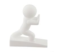 NbgrvB Joli butoir de porte décoratif avec base antidérapante, pour protection de sol en plastique souple, pour la maison, le bureau, cale facile à nettoyer (9,2 x 3,6 x 10 cm) (blanc)