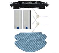 NbgrvB Kit Accessoires Brosse Principale pour Tefal Explorer Serie 20 40 - Rouleau Caoutchouc Multisurfaces et Chiffon Nettoyage Robot Aspirateur(A)