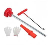 NbgrvB Kit de 4 pièces pour valve de pneu - Démontage et installation rapides - Cône en nylon - Extracteur de crochet avec poignée en T - Outils manuels en plastique et métal - Réparation de pneus de