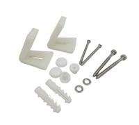 NbgrvB Kit de fixation au sol coudé type L pour cuvette WC bidet | Vis de fixation sécurisées en acier inoxydable pour lavabo sur pied - 1 lot de matériel argenté