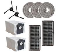 NbgrvB Kit de pièces de rechange pour serpillères Pro et S14 Plus - Sacs à poussière - Brosses latérales - Filtres X8 pour Pro et S14 Plus