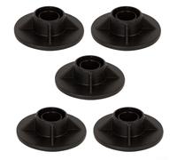 NbgrvB Kit de pieds de support de piscine pour piscines rondes/rectangulaires à cadre en acier - Pieds stabilisateurs en plastique robuste, lot de 5, noir, empêche l'affaissement et améliore la