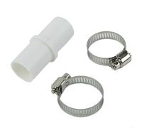 NbgrvB Kit de raccord de tuyau de vidange de machine à laver avec adaptateur et colliers de serrage en acier inoxydable pour lave-vaisselle et installation de tuyau d'eau, blanc/argenté