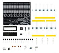 NbgrvB Kit d'éclairage LED à commande vocale - Écran 20,3 x 40,6 cm - Sensibilité réglable - Lampe réactive au son pour projets éducatifs - Alimentation USB - PCB acrylique (A)