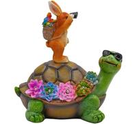NbgrvB Lampe solaire en résine peinte à la main en forme de tortue