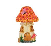 NbgrvB Lampe Solaire Jardin Champignon Résine Orange 18cm