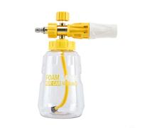 NbgrvB Lance à mousse neige réglable avec bouton de concentration, buse de pulvérisation de 0 à 45 degrés, bouteille de 1 l, rose (jaune)