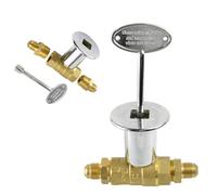 NbgrvB Lavabo à gaz avec serrure 1,27 cm Vanne de contrôle en laiton haute pression pour cheminée au gaz naturel, table et projets de brasero