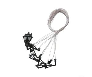NbgrvB Lot 10 Éclairage Rue HO 1:100 LED Blanche pour 3v Maquette Lot | Lot de 10 unités, plastique , lumière réaliste, parfait villes modèles, easy install