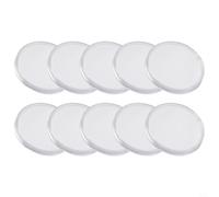 NbgrvB Lot de 10/20 cache-pièces en plastique transparent pour pièces de monnaie de 46 mm avec anneaux intérieurs pour joints de 18, 23, 28 ou 33/38 mm