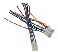 NbgrvB Lot de 2 adaptateurs de faisceau de câblage d'autoradio pour installation de rechange, connecteur de câble d'interface audio ABS, noir, 150 mm